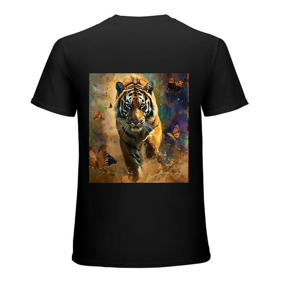 Inspiring Tiger Art Decoration, Design Shirts, Art Display, T-shirt Lover Gift Leisure Breathable Men's, Women's, Boys', Girls', Children's