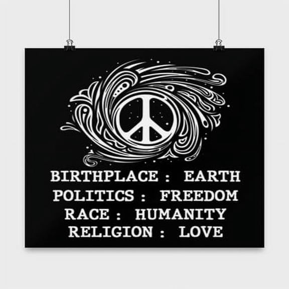 World Peace Art - Humanity Lovers - 13x13 Poster Print - Wall Decor