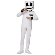 Inspirit Designs DJ Marshmello Halloween Costume for Kids, Extra Large (14-16), Includes T-Shirt and Mask
