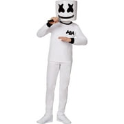 Inspirit Designs DJ Marshmello Halloween Costume for Kids, Large (12-14), Includes T-Shirt and Mask