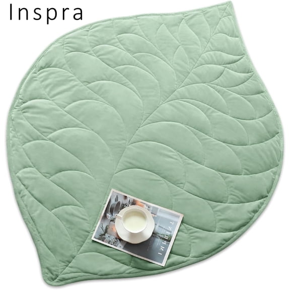 Inspra Weighted Lap Blanket for Adults 7 lbs 41" x 53", Cozy Crystal Velvet Weighted Blanket for Relaxation, All-Season Use, Machine Washable, Sage Green