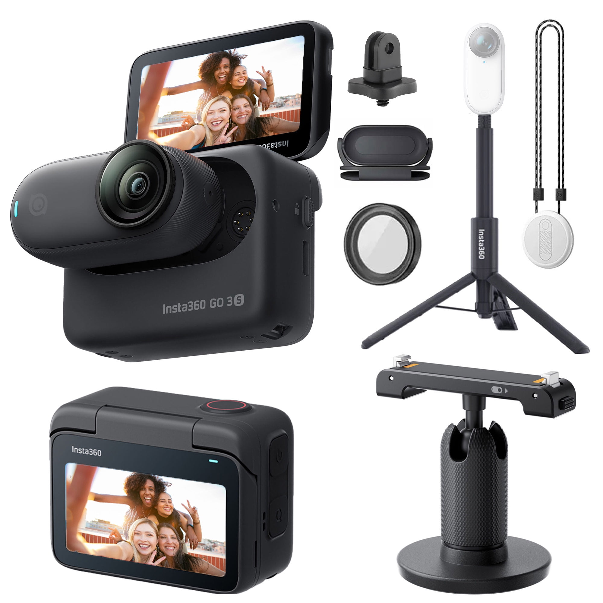 Insta 360 GO 3S (Black) 64GB Tiny Mighty 4K Action Vlogging Camera 
