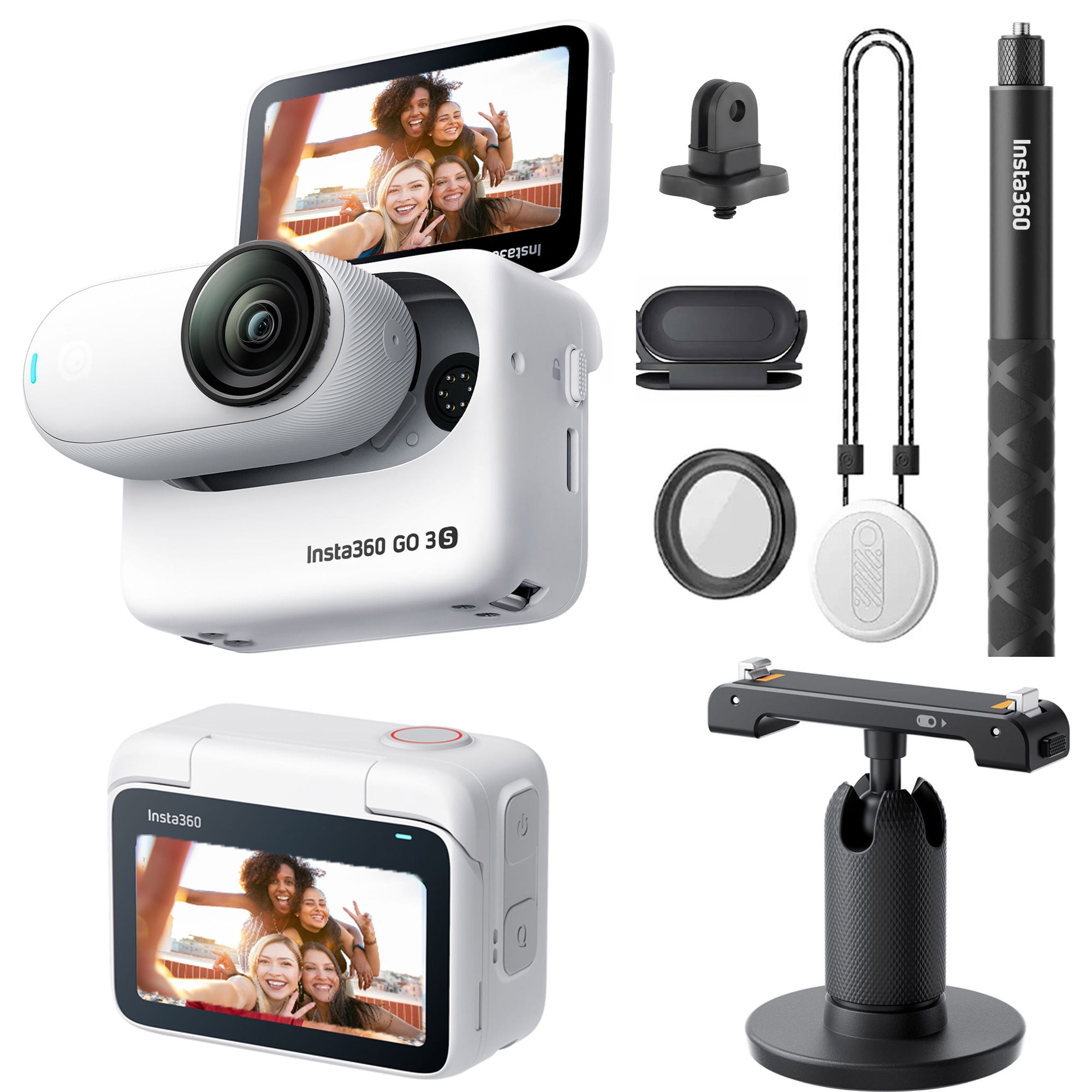 Insta 360 GO 3S (White) 128GB Tiny Mighty 4K Action Vlogging 