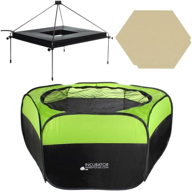 Insta Brooder™ with Vrooder™ Heater Plate - Chicken Pop Up Playpen with ...