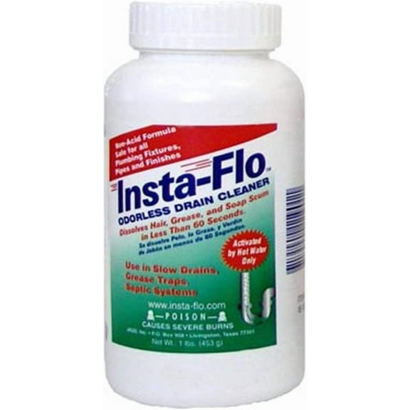 Insta-Flo Crystals Drain Cleaner 1 lb