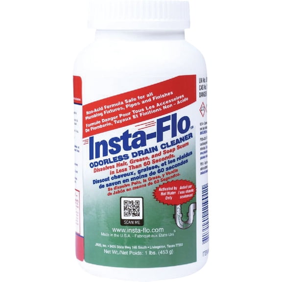 Insta-Flo Crystals Drain Cleaner 1 lb