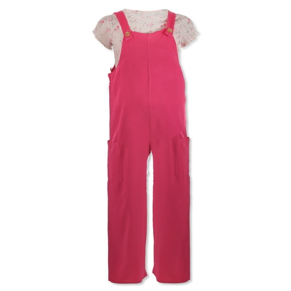 Insta Girl Girls' 2-Piece Jumpsuit Set outfit - pink, 4 (Little Girls)