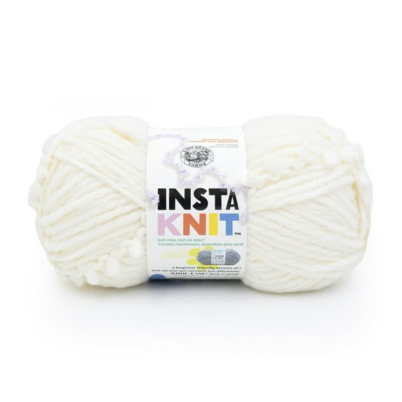 Lion Brand Instaknit Super Bulky Acrylic Yarn, Creme De La Creme, 7.9oz/225g