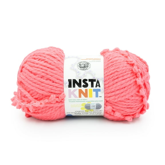 Lion Brand Instaknit Super Bulky Acrylic Yarn, Hot to Trot, 7.9oz/225g