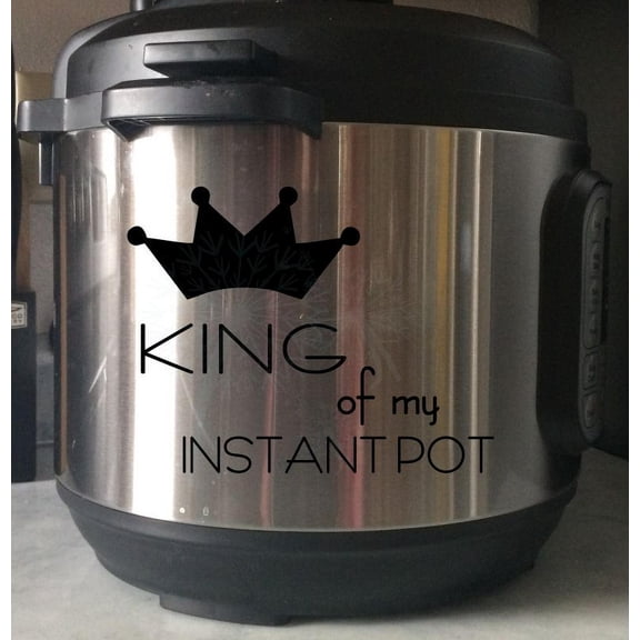 Insta Pot Stickers Queen of my Instant Pot Decal Vinyl Kitchen Decor Opt 2: King Glossy Black