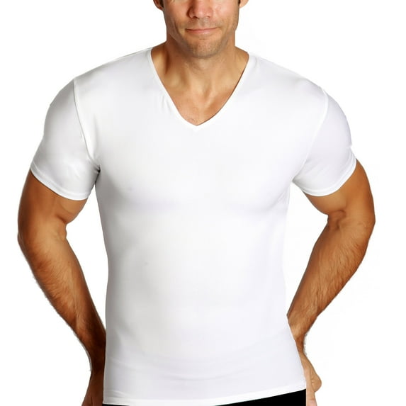 Insta Slim Mens Compression V-Neck, Athletic Short Sleeve T-Shirt VS0001