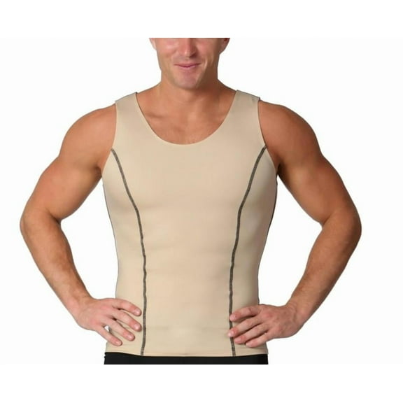 Insta Slim Active Compression Contrast Stitching Muscle Tank MA0221