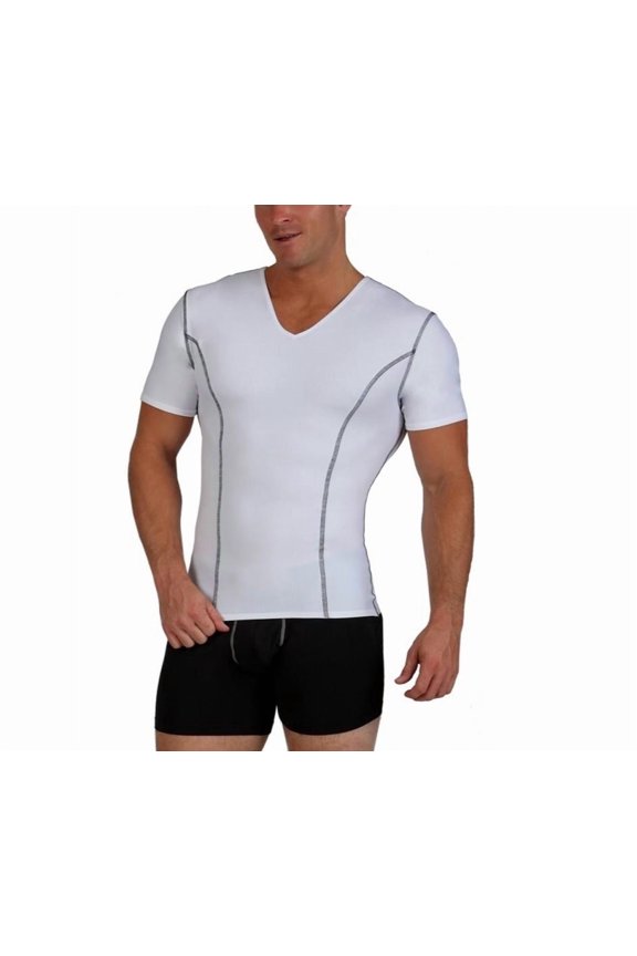 Insta Slim I.S.Pro USA Activewear Compression V-neck W/Contrast Stitching VA0221