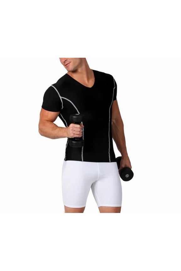 Insta Slim I.S.Pro USA Activewear Compression V-neck W/Contrast Stitching VA0221