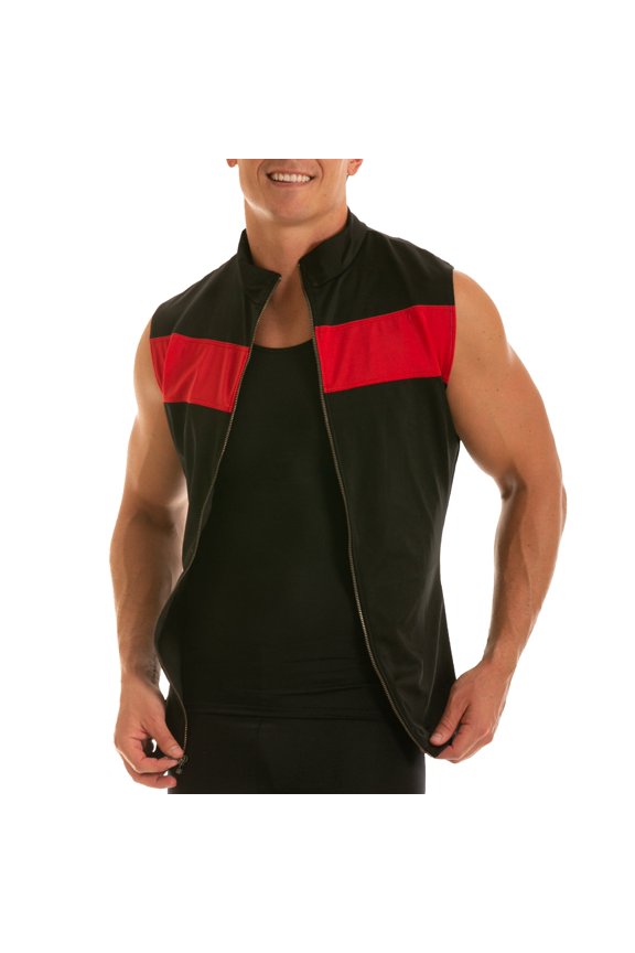 Insta Slim I.S.Pro USA Compression Activewear Color Block Zip Up Vest MA0012