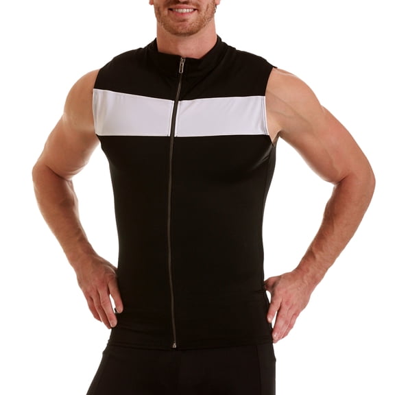 Insta Slim I.S.Pro USA Compression Activewear Color Block Zip Up Vest MA0012