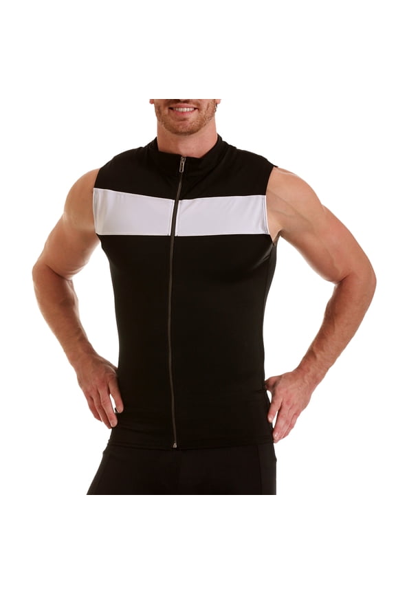 Insta Slim I.S.Pro USA Compression Activewear Color Block Zip Up Vest MA0012