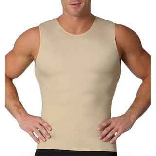 Insta Slim - Made in USA - Medium Compression Activewear Tank-Top for Men.  Tummy Control Slimming Shapewear Body-Shaper for Beer Belly, Love Handles 