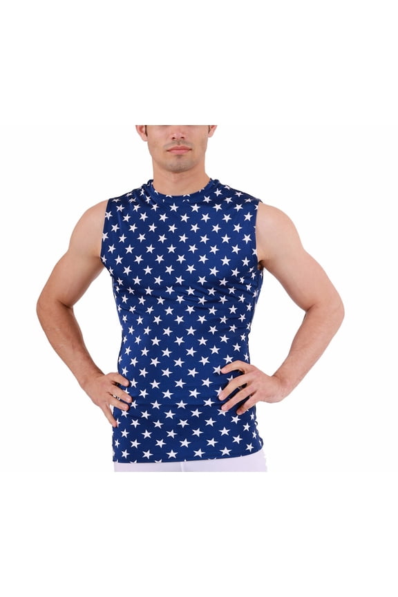 Insta Slim Stars Activewear Sleeveless High Crew Neck Shirt 4MAT018