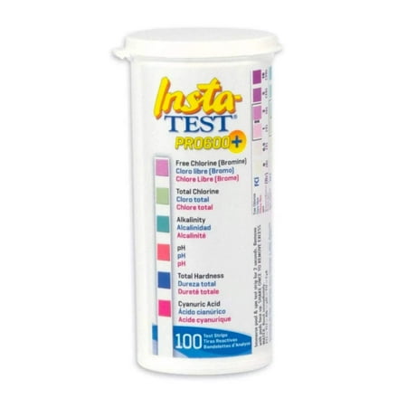 LaMotte Insta-Test PRO 600 Plus - Free Chlorine, Bromine, Total Chlorine, Alkalinity, pH, Total Hardness, Cyanuric Acid - 100 Strips