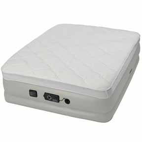 Insta-bed Raised 18" Queen Pillow Top Air Mattress with neverFLAT AC Pump