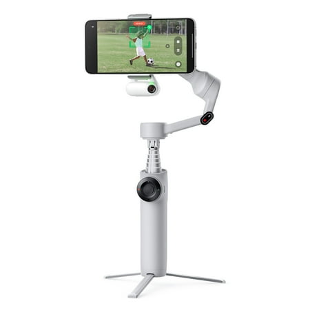 Insta360 - Flow 2 AI Tracker Bundle Gimbal Stabilizer for Smartphones - Stone Gray