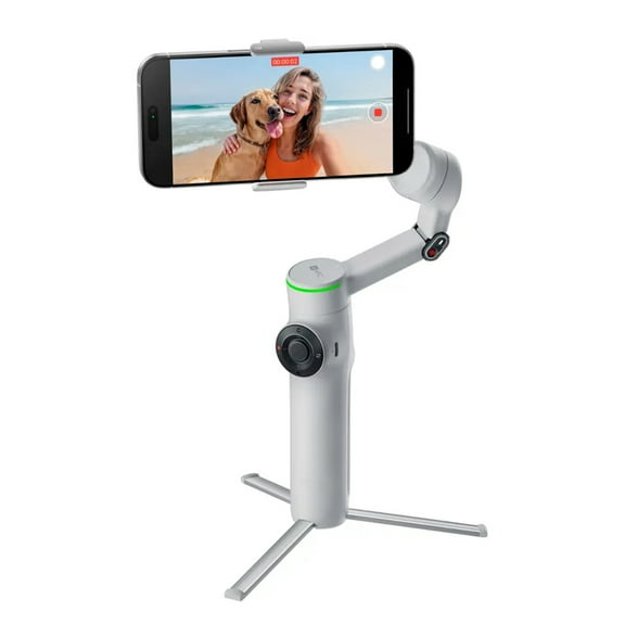 Insta360 Flow 2 Pro 3-Axis AI-Powered Smartphone Gimbal Stabilizer AI Tracker Bundle, Stone Gray