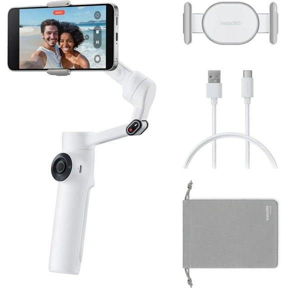 Insta360 Flow 2 Handheld Gimbal Stabilizer Standard Bundle (Summit White)