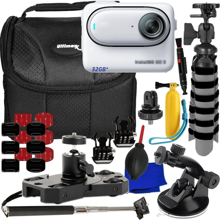 Insta360 GO 2 Action Camera Bundle - Miniature 3K Video, Slow-Motion,  Waterproof, 32GB Storage, Accessories Included