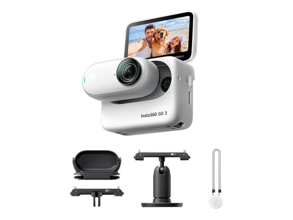 Insta360 GO 3 Action Camera, White, 64GB, Sport Kit, 2.7K