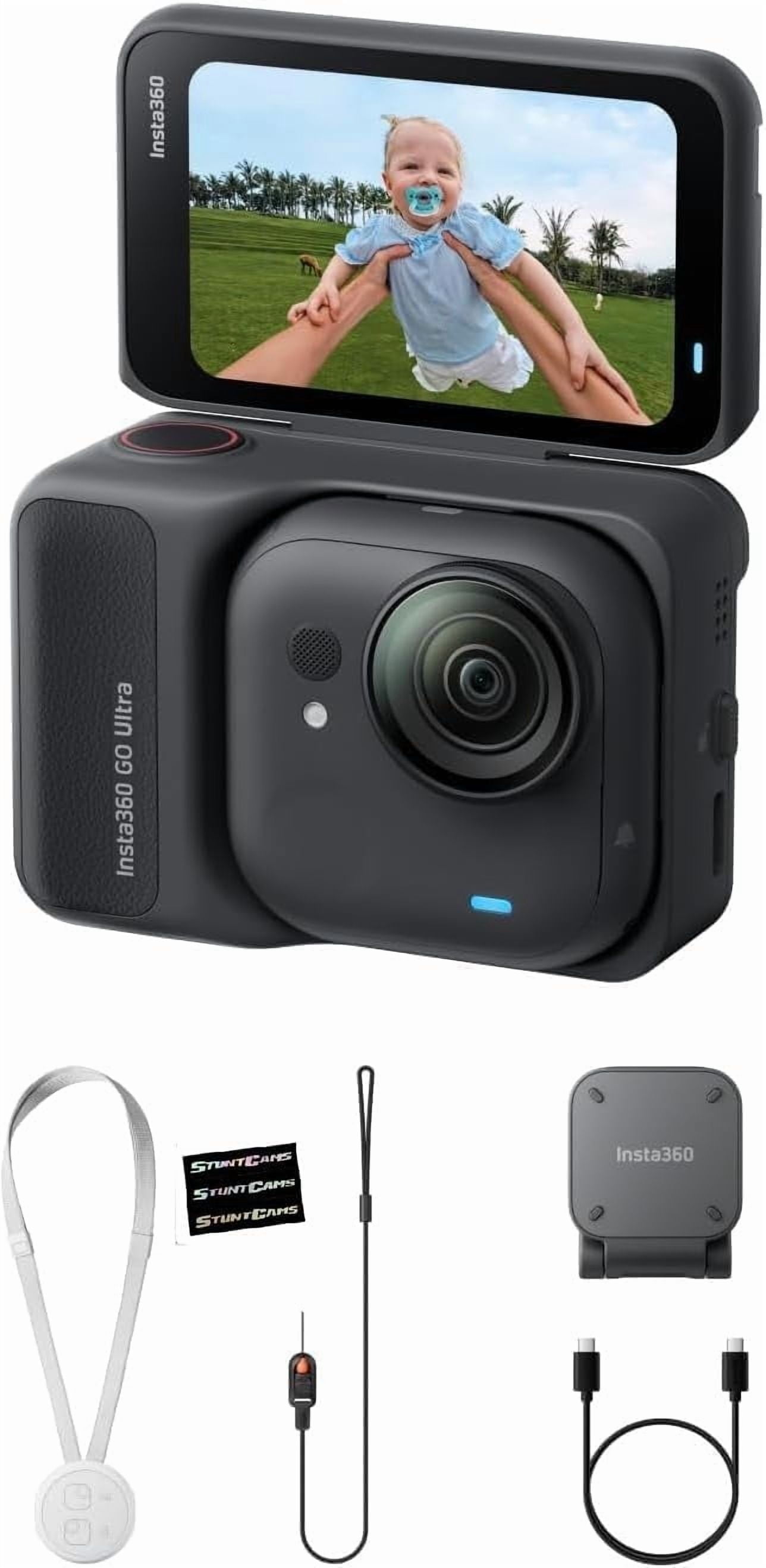 Insta360 GO Ultra Standard Bundle Midnight Black - Tiny Hands-Free