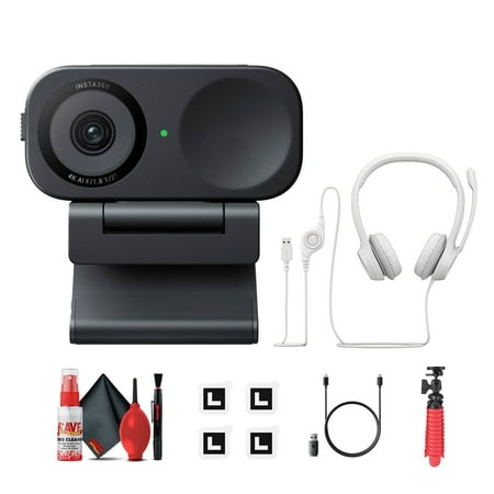 Insta360 Link 2C 4K AI Webcam Bundle with Accessories