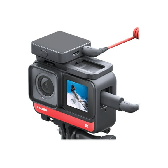 insta360 ONE R Twin Edition 4K Action Camera & 5.7K 360 Camera with Interchangeable Lenses, Stabilization, IPX8 Waterproof, Touch Screen, AI Editing