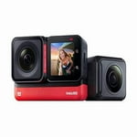 Insta360 ONE RS Twin Edition - Waterproof 4K 60fps Action Camera & 5.7K 360 Camera with Interchangeable Lenses, Stabilization, 48MP Photo, Active HDR, AI Editing