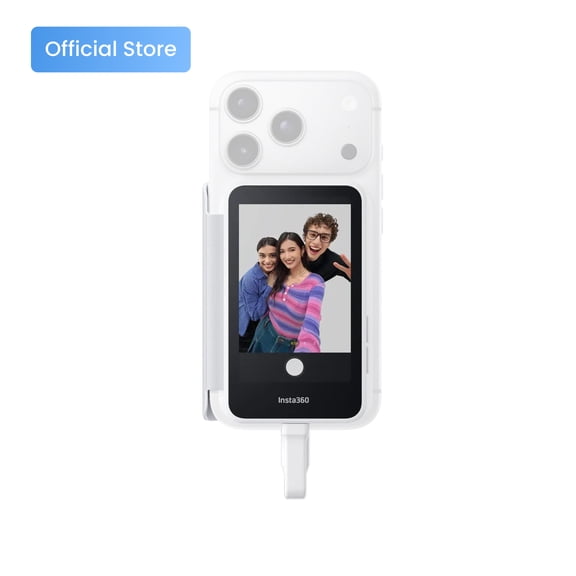 Insta360 Snap Selfie Screen with Light - 4K Magnetic Selfie Monitor Screen for Selfie, Vlogging, Compatible with iPhone & Android, Adjustable Lighting