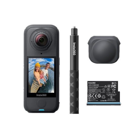 Insta360 X4 Air Starter Bundle - Lightweight 165g 8K 360 Camera, Invisible Selfie Stick, Replaceable Lenses, Shoot First, Built-in Wind Guard