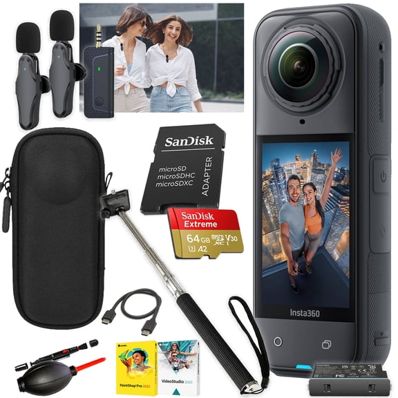 Insta360 X5 360 8K Action Camera - Waterproof, FlowState Stabilization, Built in Wind Guard, Replaceable Lens