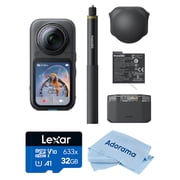 Insta360 X6 8K 360 Camera Essential Bundle, Black, with 32GB Memory Card