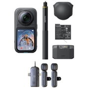 Insta360 X6 8K 360 Action Camera Essential Bundle, Black, with Lavalier Mic