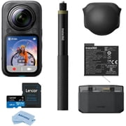 Insta360 X6 8K 360 Action Camera Essentials Bundle, Dual 1/1.1" Sensors, 120MP Photos, 66ft Waterproof, 2 Xtreme Batteries, Invisible Selfie Stick, Fast-Charge Case, 32GB Memory Card,