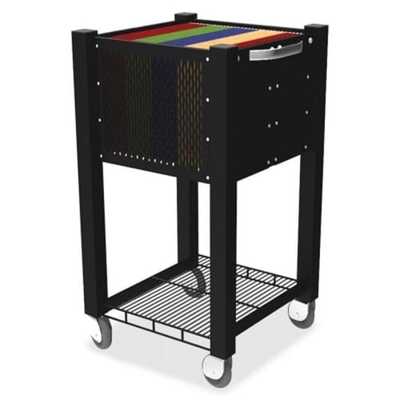 InstaCart Sidekick File Cart, 15w x 16-1/2d x 27-3/4h, Black