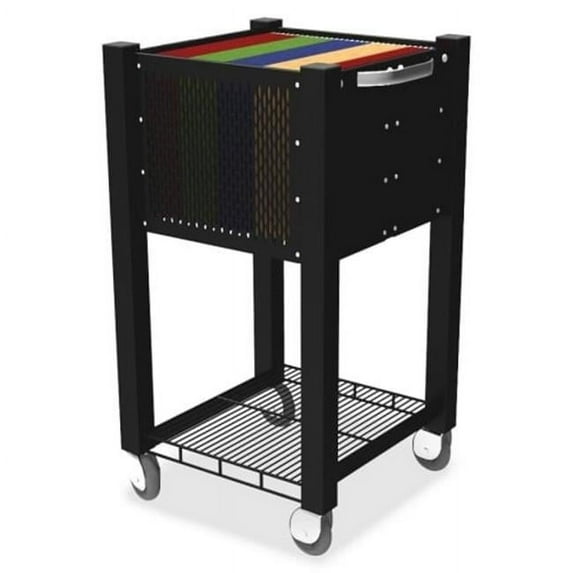 InstaCart Sidekick File Cart, 15w x 16-1/2d x 27-3/4h, Black