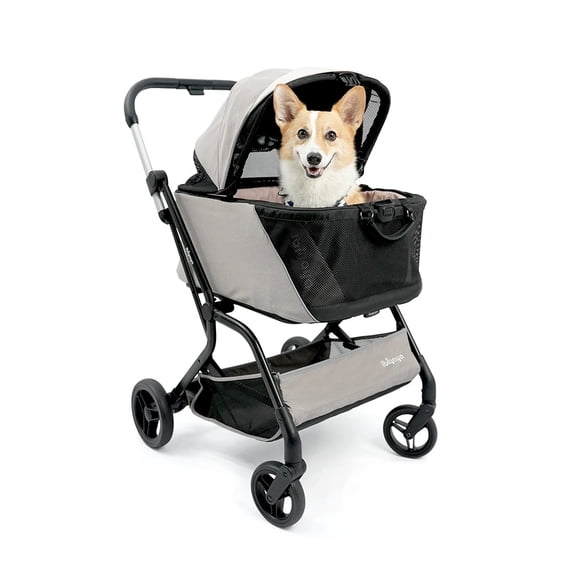 InstaCollapse Detachable Dog Stroller - Taupe