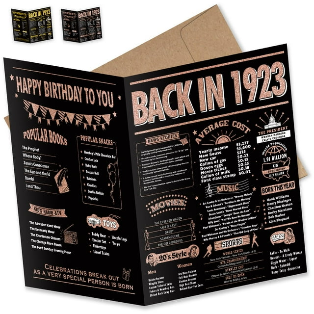 InstaDecor 101st Birthday Card Gifts for Women, Happy and Funny 101