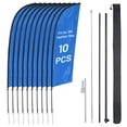 thumbnail image 1 of InstaHibit 10 Pack 11ft Feather Flag Pole Kit with 20" Ground Spike Flag Base, 1 of 9