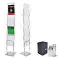 thumbnail image 1 of InstaHibit 4 Clear Pocket Foldable Magazine Brochure Portable Pop Up Rack Books Literature Holder Display Stand, 1 of 9
