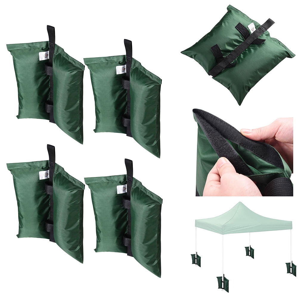 Green Oxford Fabric Canopy Weight Sand Bags, Set of 4