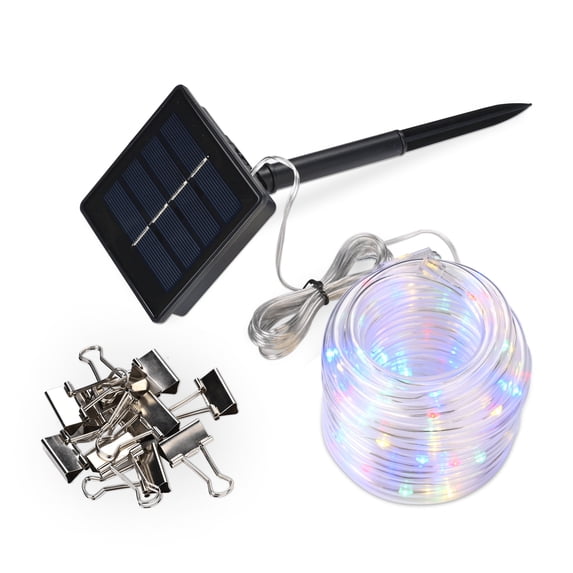 InstaHibit 40Ft Solar 120LED Canopy String Light 8 Mode RGB Outdoor Garden Patio Umbrella Decor with Clip, Multicolor