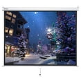 thumbnail image 1 of Instahibit 72" Projection Screen Pull Down 4:3 4K HD Manual Retractable Projector Screen with Auto-Locking Wall Mounted Home Theater Indoor Outdoor Movie Night, 1 of 11