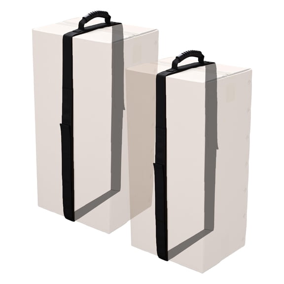 InstaHibit Box Carrying Strap for Heavy Objects Hold up to 220Lbs Moving Straps 1 Person - 2 packs